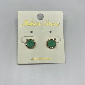 Isles & Stars Druzy like earrings in gold tone setting